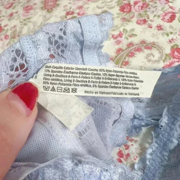 Free People Periwinkle Lace Strapless Bralette Women's Size S - Picture 6 of 6